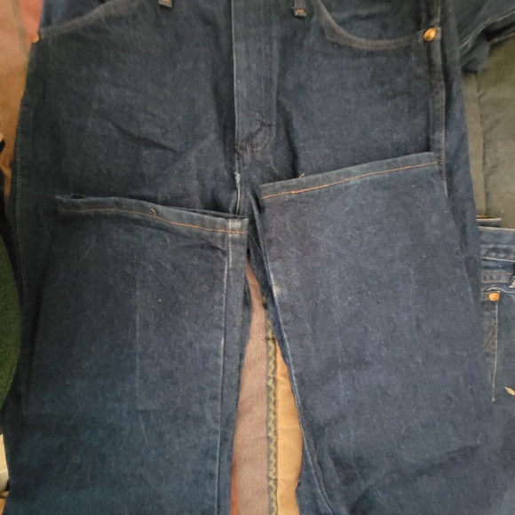 Lot of 3. MWZ Wrangler Originals. Men's Blue Jeans Excellent, Ready To Ride. - Picture 7 of 7